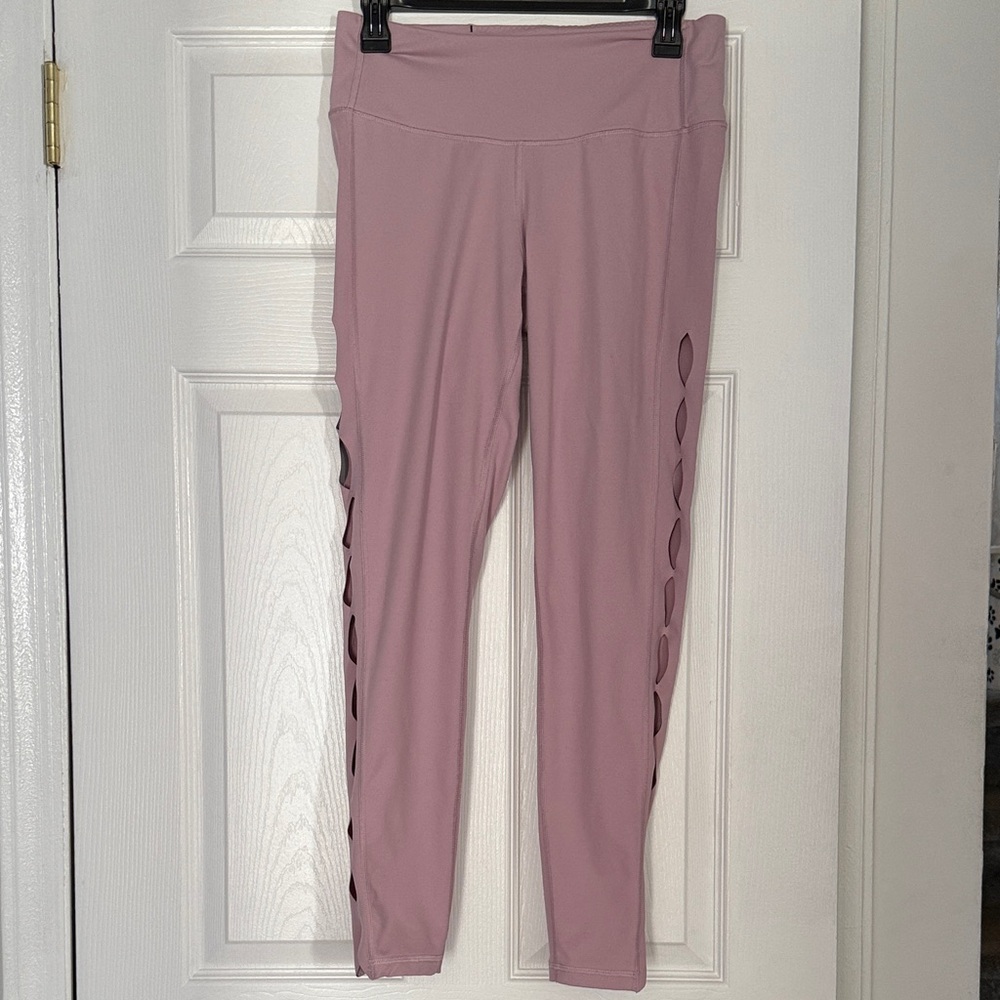 Victoria's Secret Dusty Mauve High-Rise Cutout Athletic Leggings